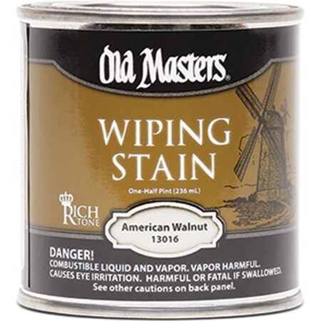 Old Masters 13016 0.5 Pint. American Walnut Wiping Stain Classics, 240 Voc OL327307